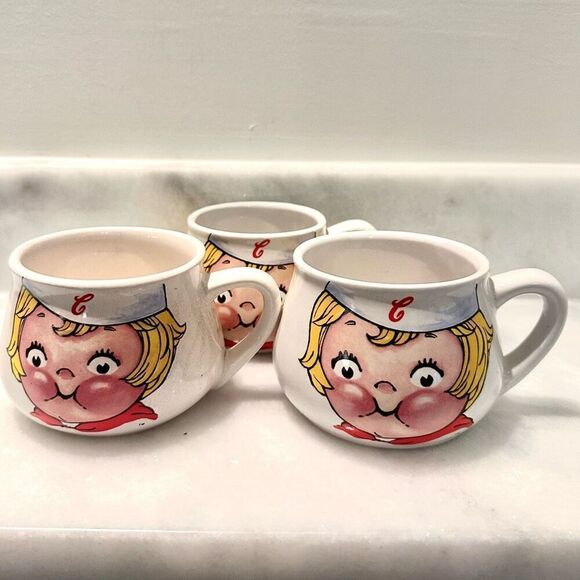 Vintage Campbell Soup Mugs Bowl Coffee Cup Collectible Set of 3 - Picture 1 of 4